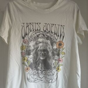 Janis Joplin Floral Graphic Tee, SZ L